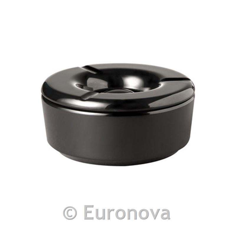 Ashtray / 12cm / Wind Protection / Black