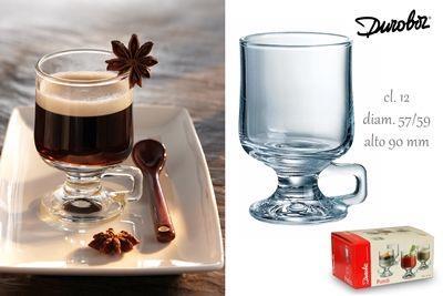 Coffee glass with handle / 12cl / 6pcs