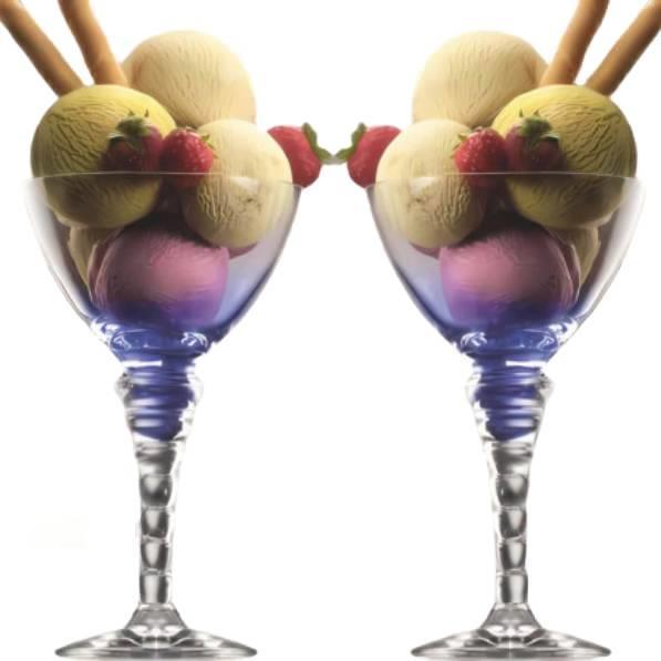 Capri ice cream glass / 360mL / 2pcs