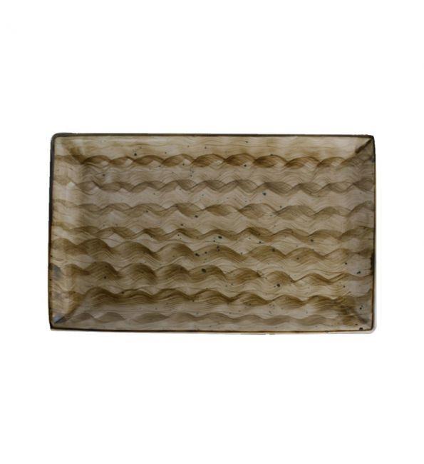 Rectangular plate Tortora /27x17cm/ 1pc