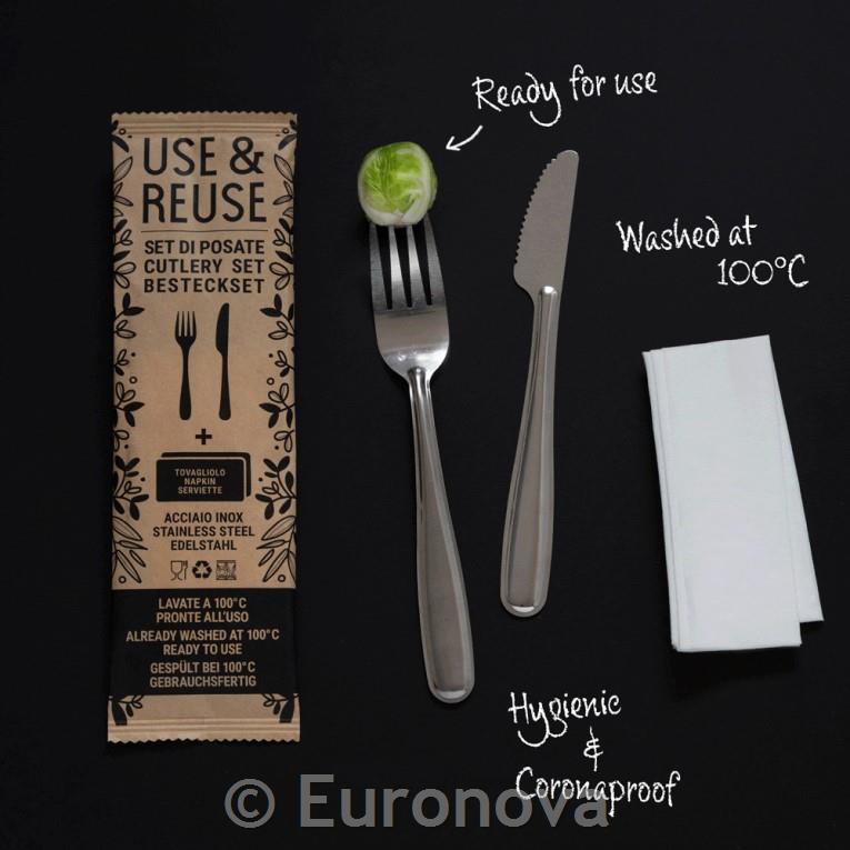 Use&Reuse Cutlery Set /Fork-Knife/1Pc