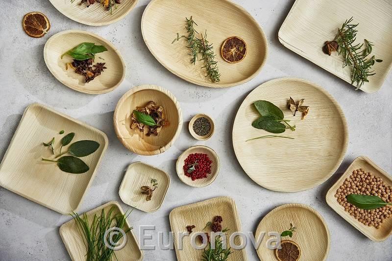 Eco Plate / 25x16cm / Palm / 12pcs