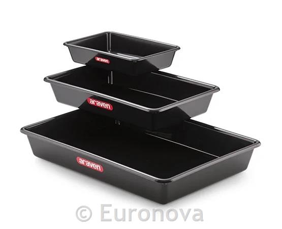 Black Flat Food Pan / 30x21x6cm / 2L