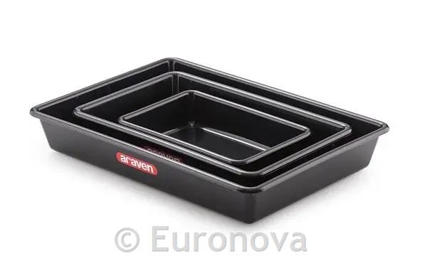 Black Flat Food Pan / 30x21x6cm / 2L