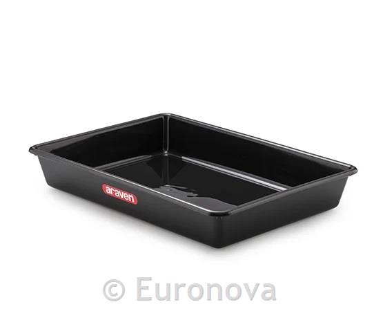 Black Flat Food Pan / 49x34x8cm / 8L