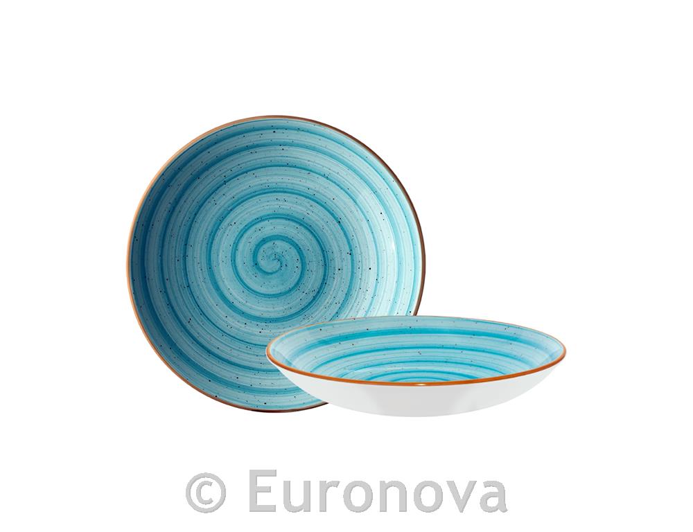 Aqua Deep Plate Bloom / 25cm / 6pcs