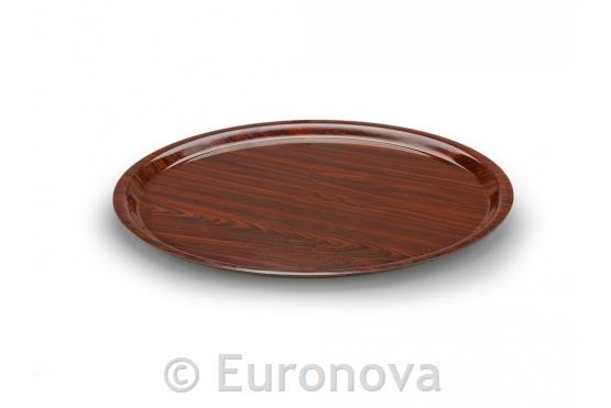 Bar Serving Tray /43cm/Mahogany/ Nonslip - Euronova