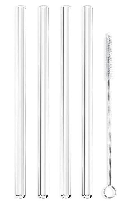 Glass Straws / 20cm / 4pcs