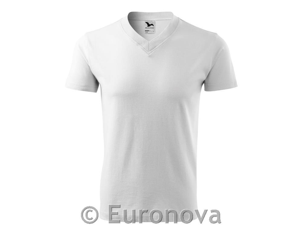 T-Shirt V-Neck / L / White