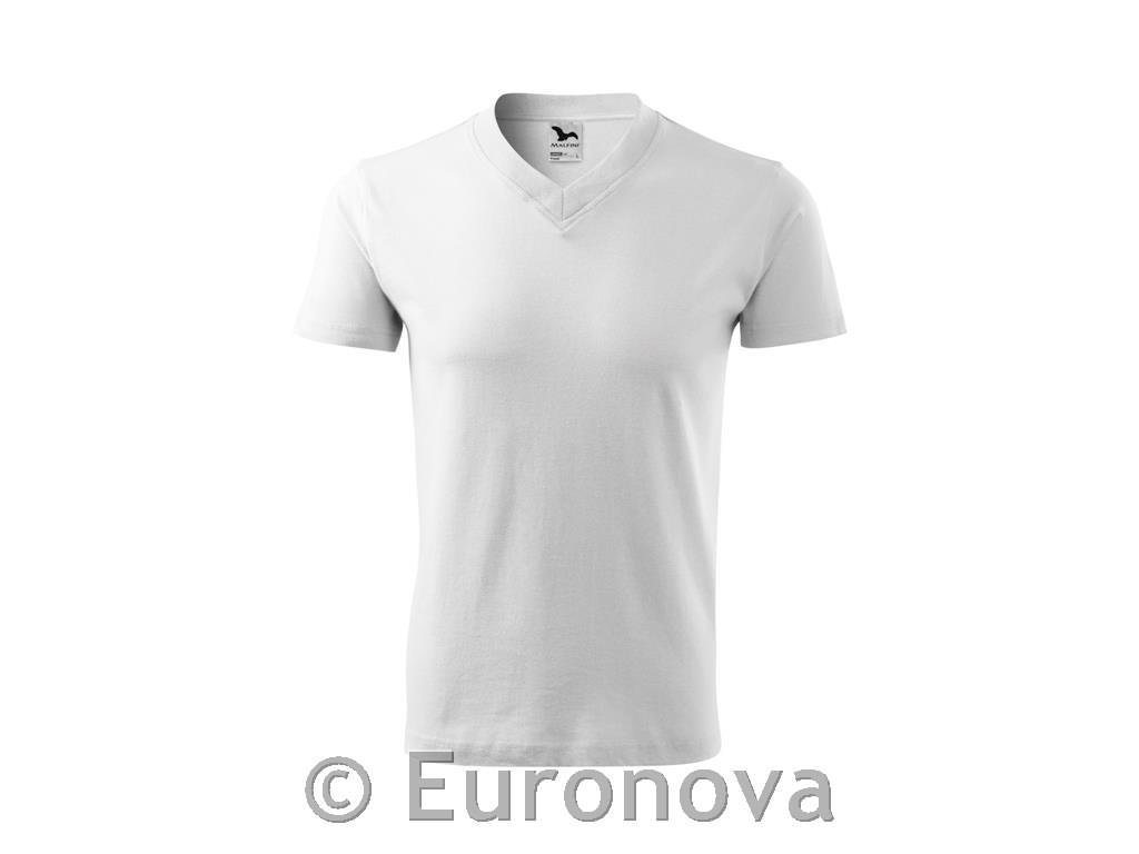 T-Shirt V-Neck / L / White